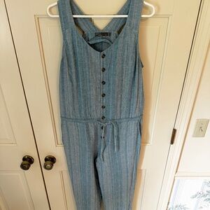 Prana Blue Stripe Wayfarers Sleeveless Jumpsuit